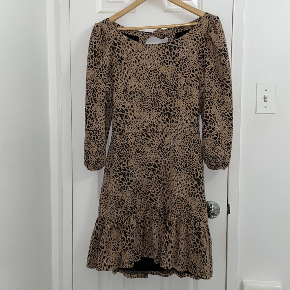 Anthropologie Maeve Knit Cut-Out Mini Dress Size 14 - Picture 3 of 6